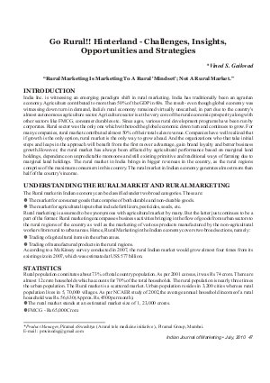 IJM-July10-Article6-Go Rural!! Hinterland - Challenges, Insights, Opportunities and Strategies