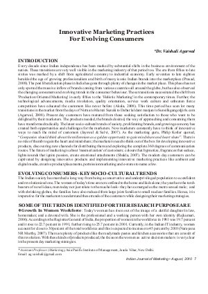 IJM-Aug10-Article2-Innovative Marketing Practices For Evolving Consumers