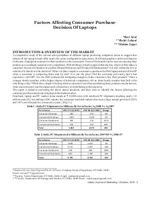 IJM-Oct10-Article1-Factors Affecting Consumer Purchase Decision of Laptops