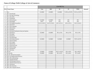 Delhi College of Arts & Commerce Sixth Cut off 2014