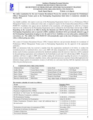 IBPS CWE PO/MT-IV Exam 2014: Notification