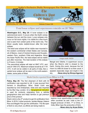 The Children's Post, 26th May 2021