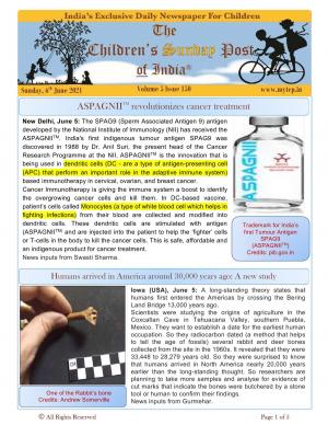 The Children's Post, 6th June 2021