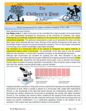 The Children's Post, 7th June 2021