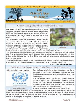 The Children's Post, 9th June 2021