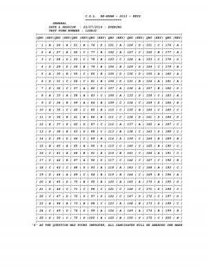 SSC CGL (Tier-I) Re-Exam 2013: Answer Key (2)