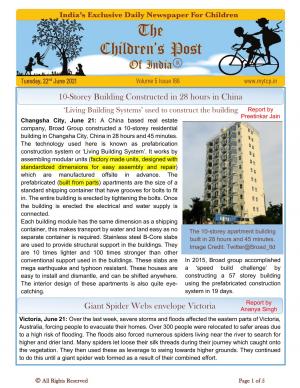 The Children's Post, 22nd June, 2021