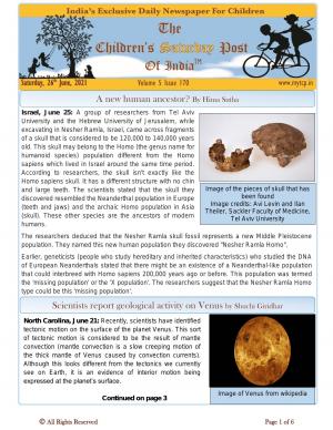 The Children's Post, 26th June 2021