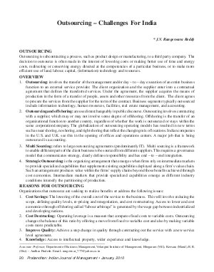 PIJM-Jan10-Article3-Outsourcing - Challenges for India