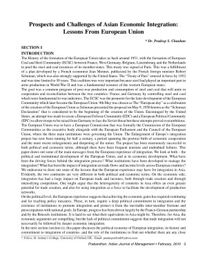 PIJM-Feb10-Article1-Prospects and Challenges of Asian Economic Integration: Lessons From European Union