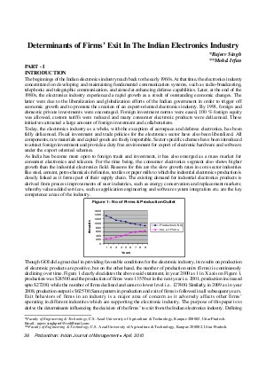 PIJM-April10-Article6-Determinants of Firms' Exit In The Indian Electronic Industry