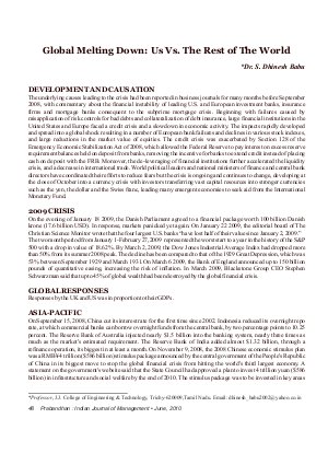 PIJM-June10-Article7-Global Melting Down: US Vs The Rest of The World