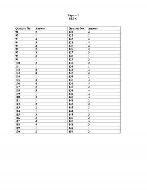 CTET - JULY 2013 : PAPER-I SET C (Bengali) Answer Keys