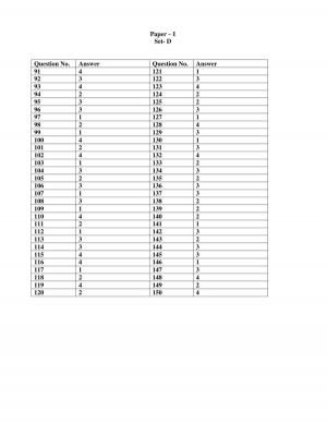 CTET - JULY 2013 : PAPER-I SET D (Marathi) Answer Keys