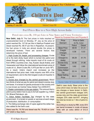 The Children's Post, 6th July, 2021