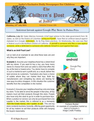 The Children's Post, 12th July 2021