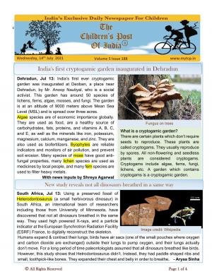 The Children's Post, 14th July 2021