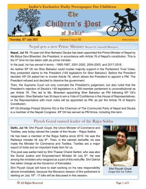 The Children's Post, 15th July 2021