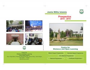 Jamia Millia Islamia Notified Admission for Distance Mode Programs 2014-2015