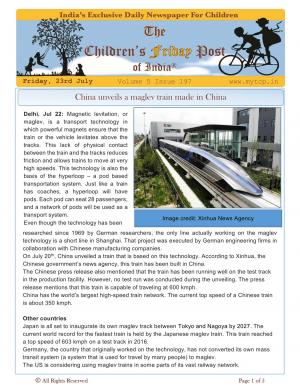 The Children's Post, 23rd July 2021