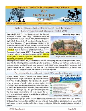 The Children's Post, 28th July 2021