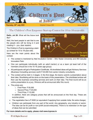 The Children's Post, 29th July 2021