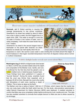 The Children's Post, 4th August 2021