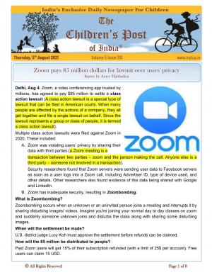 The Children's Post, 5th August 2021