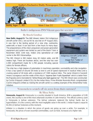 The Children's Post, 7th August 2021