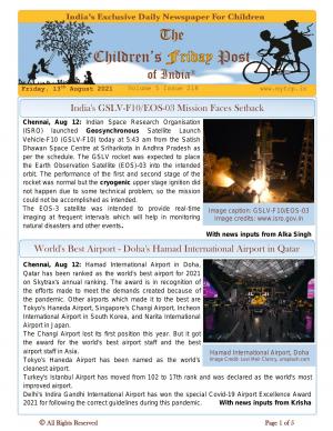 The Children's Post, 13th August 2021