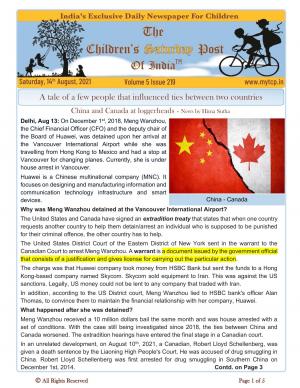 The Children's Post, 14th August 2021