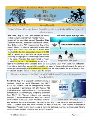 The Children's Post, 18th August 2021