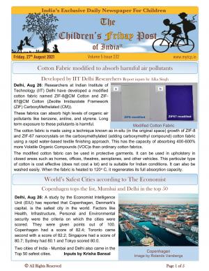 The Children's Post, 27th August 2021