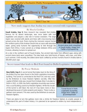 The Children's Post, 4th September 2021