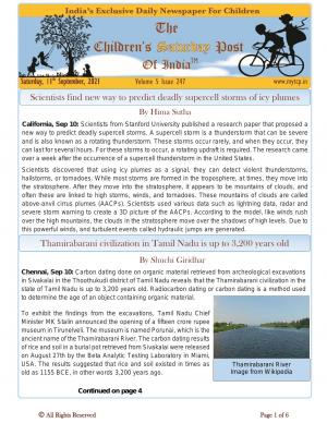 The Children's Post, 11th September 2021