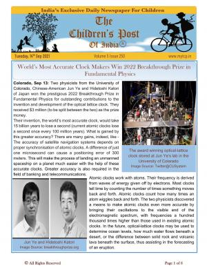 The Children's Post, 14th Sep, 2021