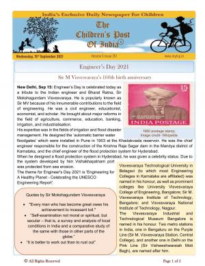 The Children's Post, 15th September 2021