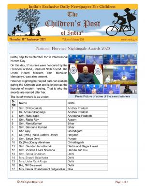 The Children's Post, 16th September 2021