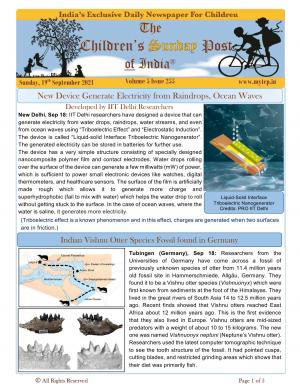 The Children's Post, 19th September, 2021