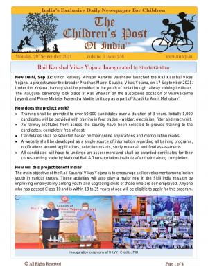 The Children's Post, 20th September 2021