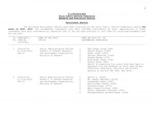 UPSC Declared Final Results for Various Posts