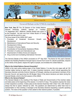 The Children's Post, 28th Sep, 2021