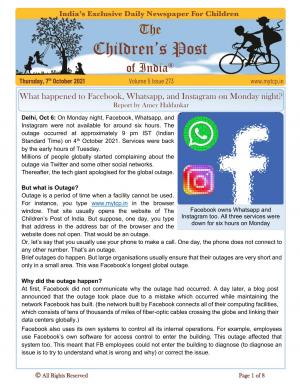 The Children's Post, 7th October 2021