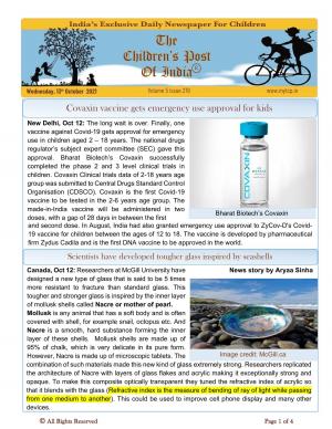 The Children's Post, 13th October 2021