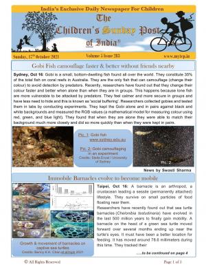 The Children's Post, 17th October 2021