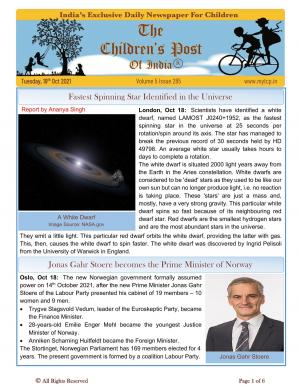 The Children's Post, 19th Oct, 2021