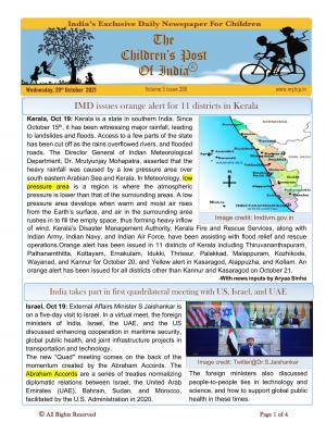 The Children's Post, 20th October 2021