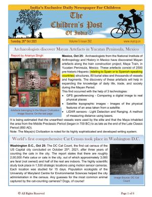 The Children's Post, 26th Oct, 2021