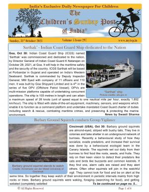 The Children's Post, 31st October 2021