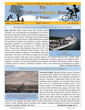 The Children's Post, 31st October 2021